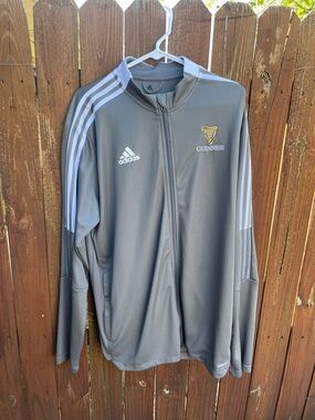 adidas Gray and Light Gray Guinness Track Jacket
